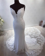 Load image into Gallery viewer, Elegant V-neck Wedding Dress Mermaid
