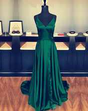 Load image into Gallery viewer, Long-Green-Prom-Dresses
