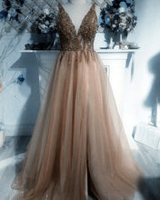 Load image into Gallery viewer, Champagne Prom Dresses Tulle
