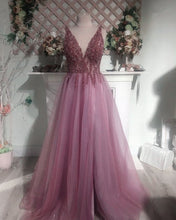 Load image into Gallery viewer, Mauve Prom Dresses Tulle
