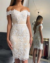 Load image into Gallery viewer, Champagne Homecoming Dresses Lace
