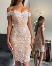 Load image into Gallery viewer, Peach Homecoming Dresses Lace
