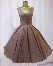 Load image into Gallery viewer, Rose Gold Homecoming Dresses 2021
