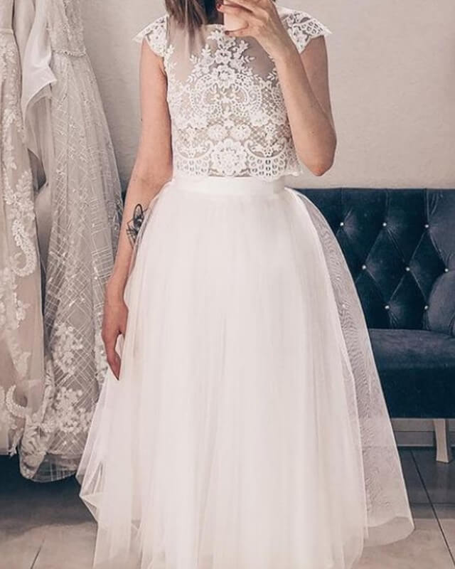 Short Boho Wedding Dresses Two Piece Short Boho Wedding Dresses Two Piece