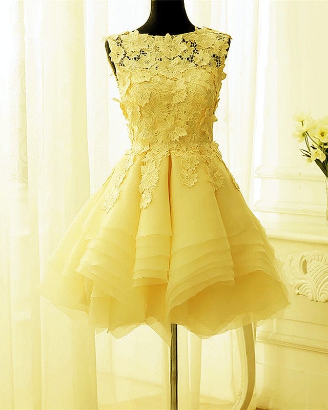Elegant Homecoming Dresses Floral Lace Prom Mini Ball Gowns alinanova Elegant Homecoming Dresses Floral Lace Prom Mini Ball Gowns alinanova