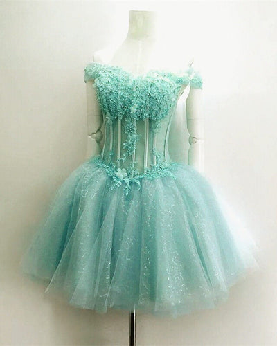 Short Light Blue Hoco Dresses