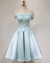 Load image into Gallery viewer, Short Off Shoulder Prom Homecoming Dresses Lace Embroidery-alinanova
