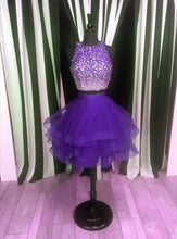 Load image into Gallery viewer, Short Ombre Homecoming Dresses Two Piece Prom Gowns
