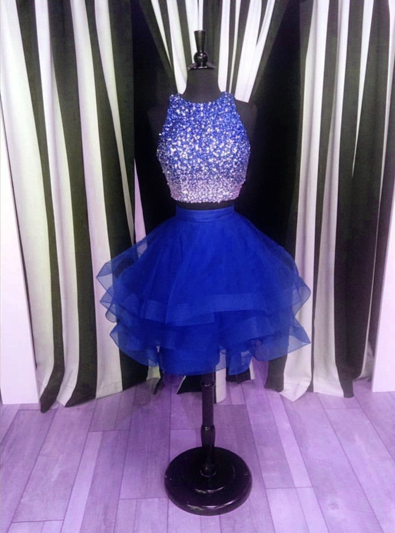 Short Ombre Homecoming Dresses Two Piece Prom Gowns Short Ombre Homecoming Dresses Two Piece Prom Gowns