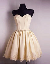 Load image into Gallery viewer, Champagne Sweetheart Homecoming Dresses
