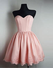 Load image into Gallery viewer, Blush Pink Sweetheart Homecoming Dresses
