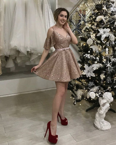 Rose Gold Homecoming Dresses 2020