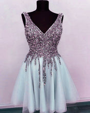 Load image into Gallery viewer, Light Blue Homecoming Dresses 2020
