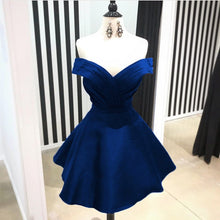 Load image into Gallery viewer, Short V Neck Off The Shoulder Homecoming Dresses

