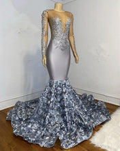 Load image into Gallery viewer, Silver Prom Dresses Black Girl
