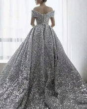Load image into Gallery viewer, Bling Sequin Wedding Dress
