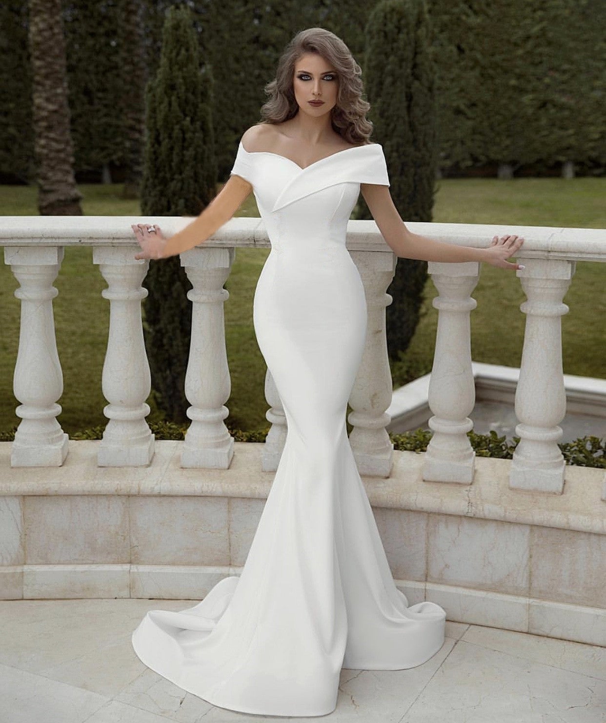 Simple Mermaid Wedding Dress Off The Shoulder Simple Mermaid Wedding Dress Off The Shoulder