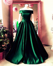 Load image into Gallery viewer, Emerald-Green-Prom-Dresses-Satin-Ball-Gowns-Dress-For-Weddings
