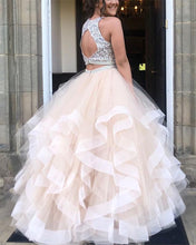 Load image into Gallery viewer, 7954 Two Piece Prom Dresses Open Back
