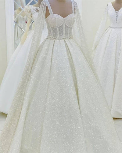 Princess Corset Wedding Dress With 3D Lace