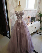 Load image into Gallery viewer, Strapless Bodice Corset Tulle Ball Gowns Prom Dresses Sequin Beaded-alinanova
