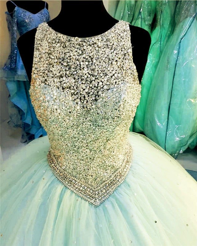 Stunning Sequins Beaded Keyhole Back Tulle Ball Gowns Quinceanera Dresses Stunning Sequins Beaded Keyhole Back Tulle Ball Gowns Quinceanera Dresses