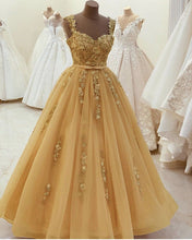 Load image into Gallery viewer, Gold Prom Dresses Ball Gown
