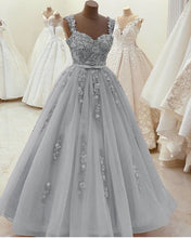 Load image into Gallery viewer, Silver Prom Dresses Ball Gown
