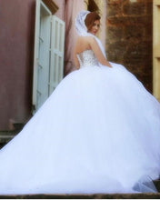 Load image into Gallery viewer, 1115 Wedding Dresses Bling Bling Crystal Beaded
