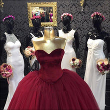 Load image into Gallery viewer, Sweetheart Bodice Corset Tulle Prom Dresses Ball Gowns-alinanova
