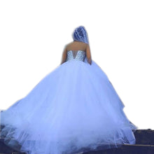 Load image into Gallery viewer, Sweetheart Bodice Corset Wedding Dress Ball Gown Pearl Beaded
