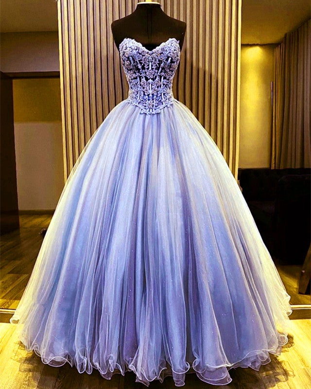 Sweetheart Corset Ball Gown Tulle Quinceanera Dresses Appliques Sweetheart Corset Ball Gown Tulle Quinceanera Dresses Appliques
