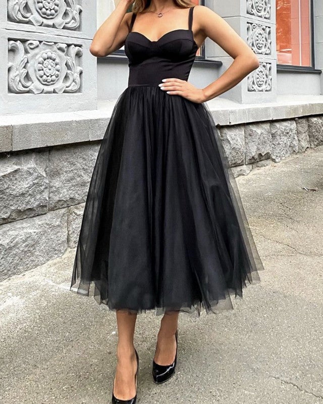 Sweetheart Corset Tea Length Party Dresses For Wedding Guest Sweetheart Corset Tea Length Party Dresses For Wedding Guest