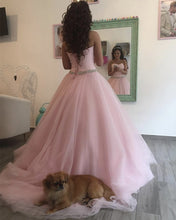 Load image into Gallery viewer, Tulle Ball Gown Quinceanera Dresses Blush Pink
