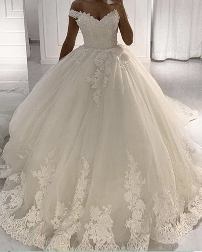 Lace Edge Wedding Dress