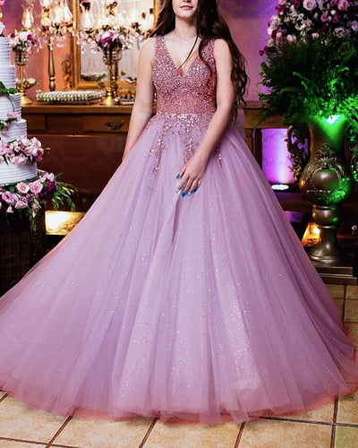 Mauve Pink Prom Dresses 2021