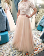Load image into Gallery viewer, Peach Prom Dresses Two Piece
