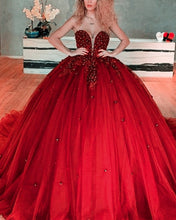 Load image into Gallery viewer, Red Sweetheart Quinceanera Dresses
