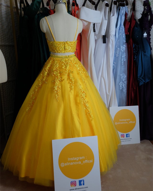 Elegant Two Piece Ball Gowns Prom Dresses – alinanova
