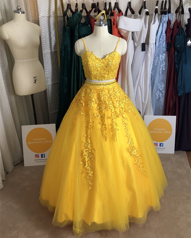 Elegant Two Piece Ball Gowns Prom Dresses – alinanova