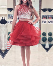 Load image into Gallery viewer, red homecoming dress for juniors
