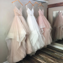 Load image into Gallery viewer, V Neck Organza Ruffles Princess Wedding Gowns
