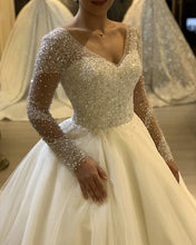 Load image into Gallery viewer, V Neck Wedding Dresses Long Sleeves
