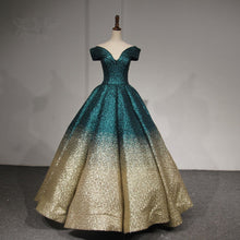 Load image into Gallery viewer, V-neck Off The Shoulder Sequins Ball Gowns Quinceanera Dresses

