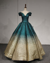 Load image into Gallery viewer, V-neck Off The Shoulder Sequins Ball Gowns Quinceanera Dresses-alinanova
