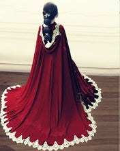 Load image into Gallery viewer, Velvet Ball Gown Wedding Dress With Cape
