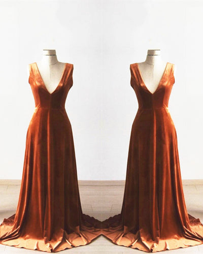 Velvet Bridesmaid Dresses Long