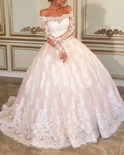 Vintage Lace Wedding Dresses Ball Gown