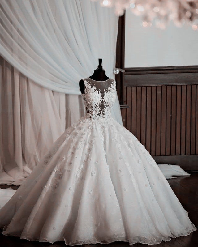 chinese dress ladies Ivory Lace Mermaid Off-the-Shoulder Illusion Neckline Wedding Dresses, MW541 main image 0