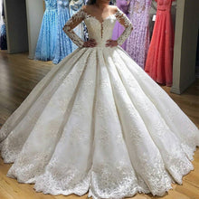 Load image into Gallery viewer, Vintage Long Sleeves Ball Gown Wedding Dresses Lace Embroidery-alinanova
